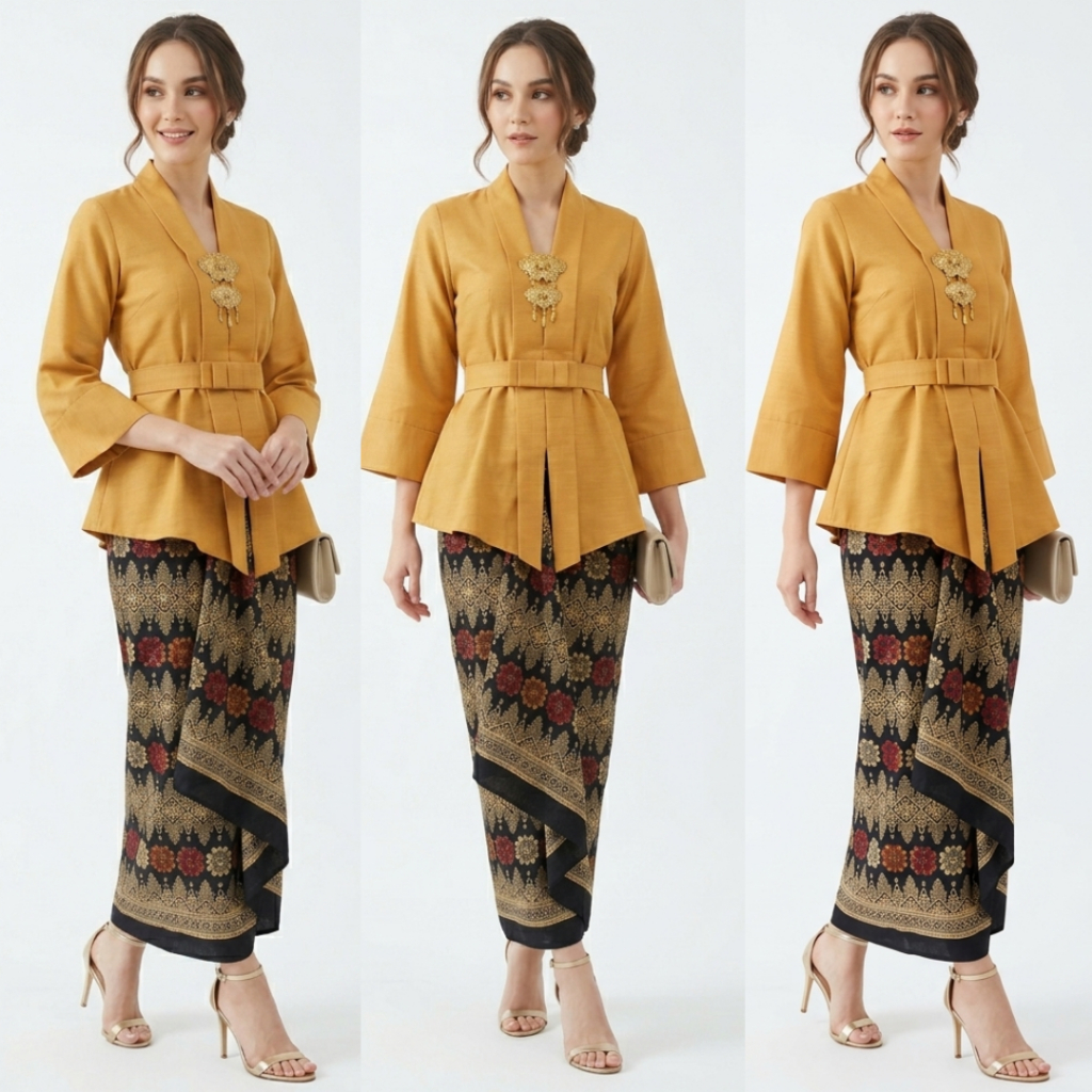 Setelan Kebaya Modern Floy Set Kebaya Wisuda Kutu Baru Warna Milo Dan Lainnya