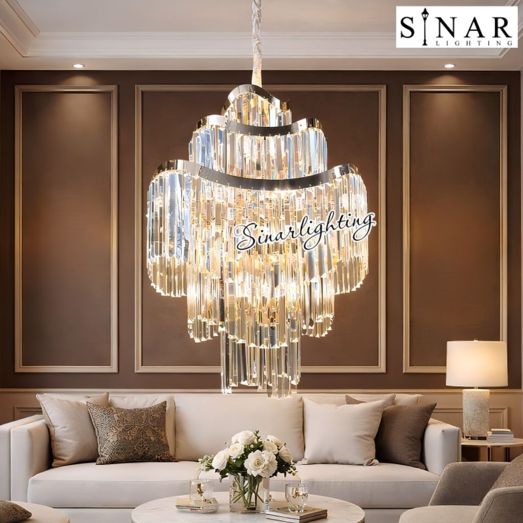 Lampu gantung Kristal K9 diameter 60 cm C5421