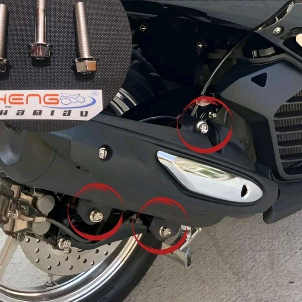 BAUT PROBOLT BAUT KNALPOT NMAX AEROX STAINLESS HENG THAILAND 100% ORI