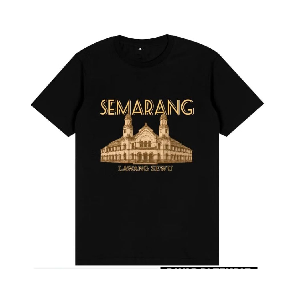 KAOS SEMARANG LAWANG SEWU MOTIF CREAM