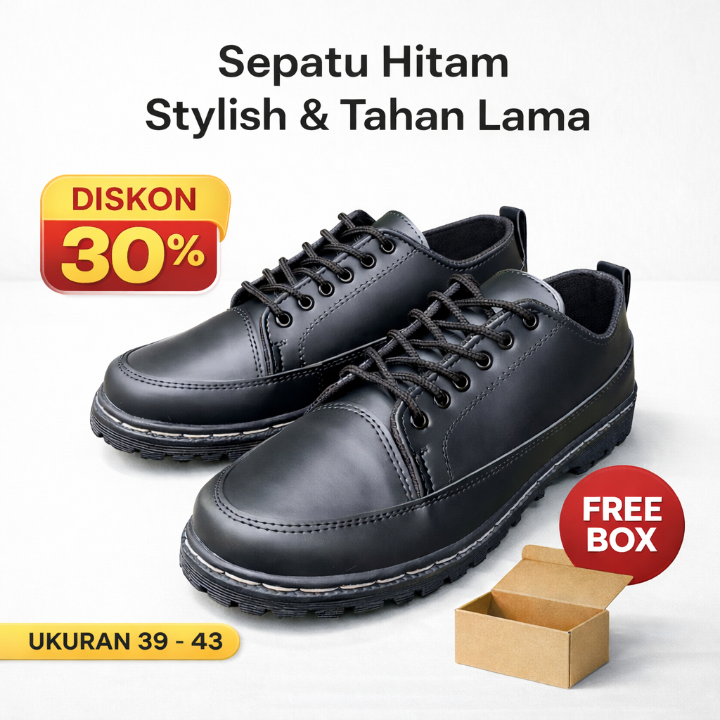 SEPATU DOCMART PRIA | SEPATU KERJA PRIA | SEPATU DOCMART | SEPATU HITAM PRIA | SEPATU SAFETY PRIA OR