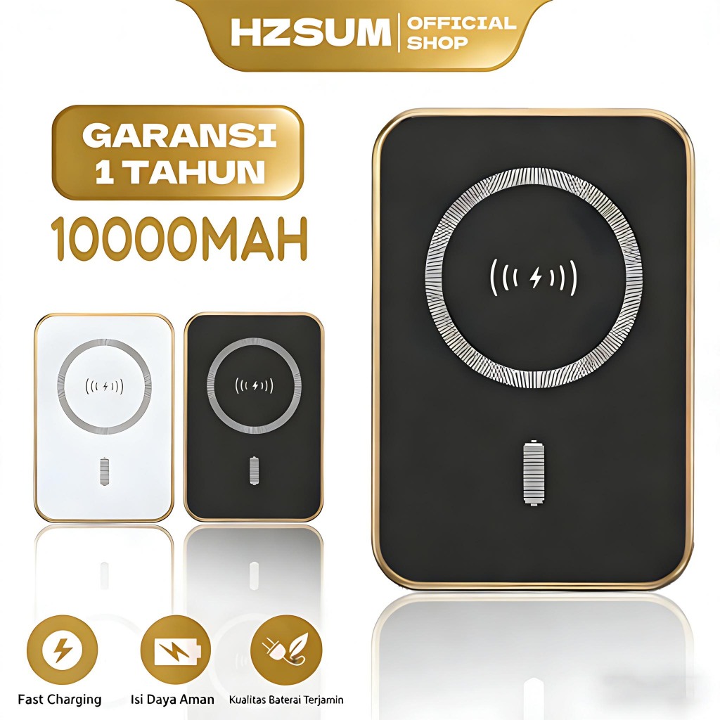 HZSUM LENTIVEN Powerbank 10000Mah Mini Wireless Fast Charging Magsafe Magnetic For Ios Android