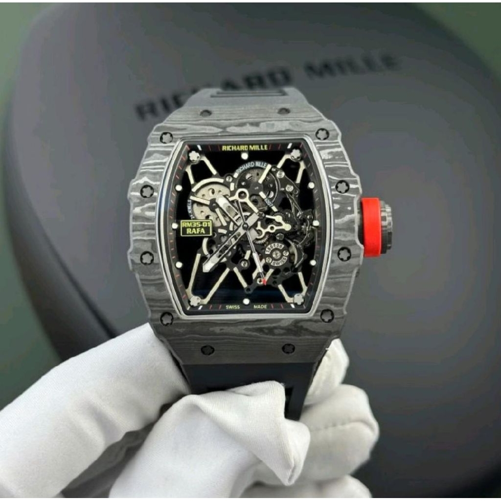 RM035 RAFAEL NADAL CARBON JAM TANGAN PRIA SWISS