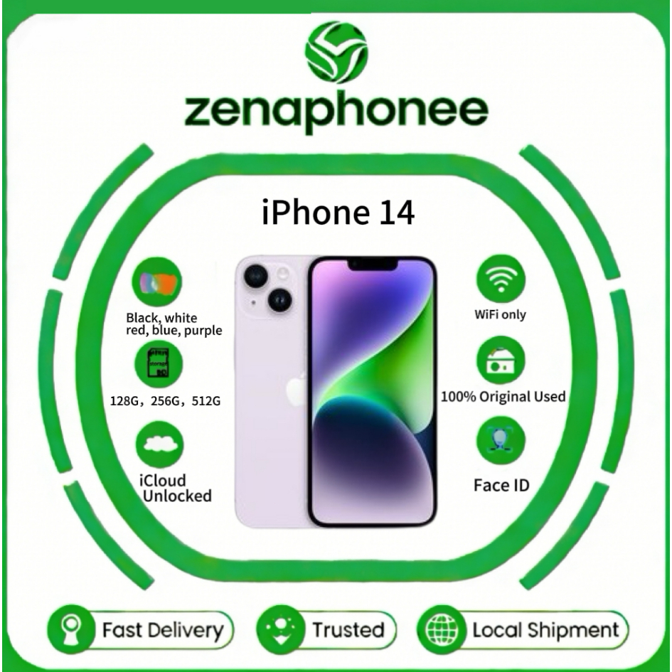 iPhone 14 WIFI Only 128GB/256GB/512GB  Second Original Mulus Fullset /iCloud Unlocked/ Face ID