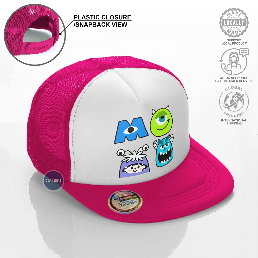 SB - Monster Inc Snapback /Topi Snapback Pria /Topi Trucker Jaring /Topi Distro Skena Outfit /Topi C