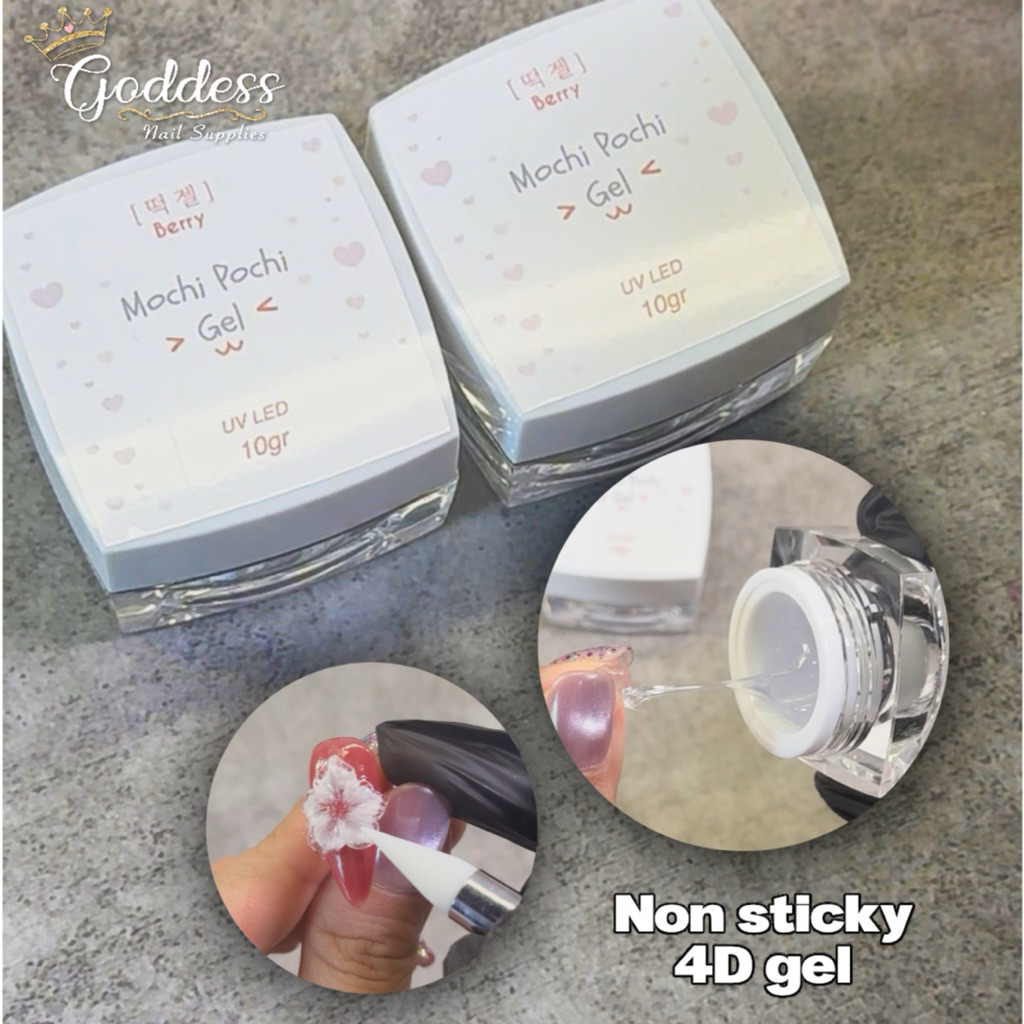 BERRY MOCHI POCHI GEL 8GR 10GR CARVING GEL 4D GEL SCULPTURE NAILART