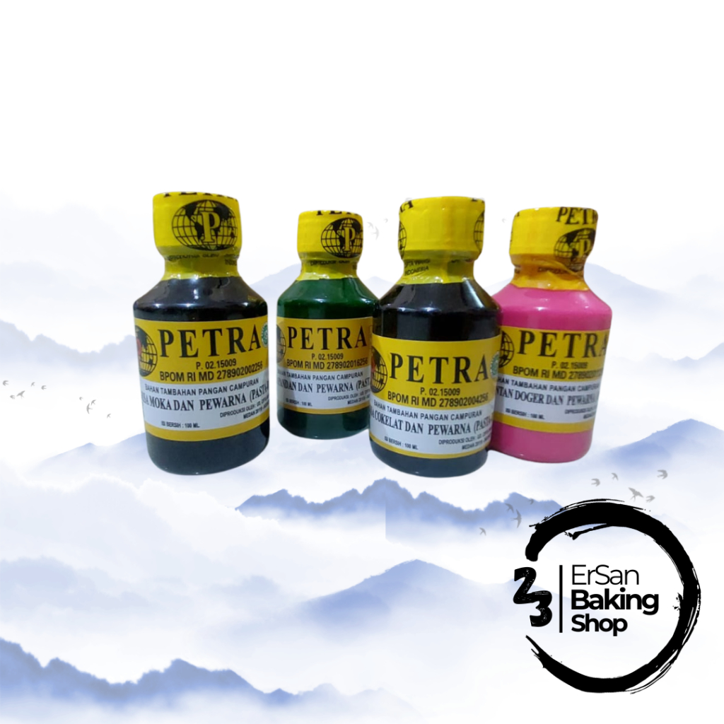 Pasta Petra/Perisa Makanan Petra/Pasta Kue Petra/Perisa Minuman Pandan Doger Coklat Moka Petra 100ml