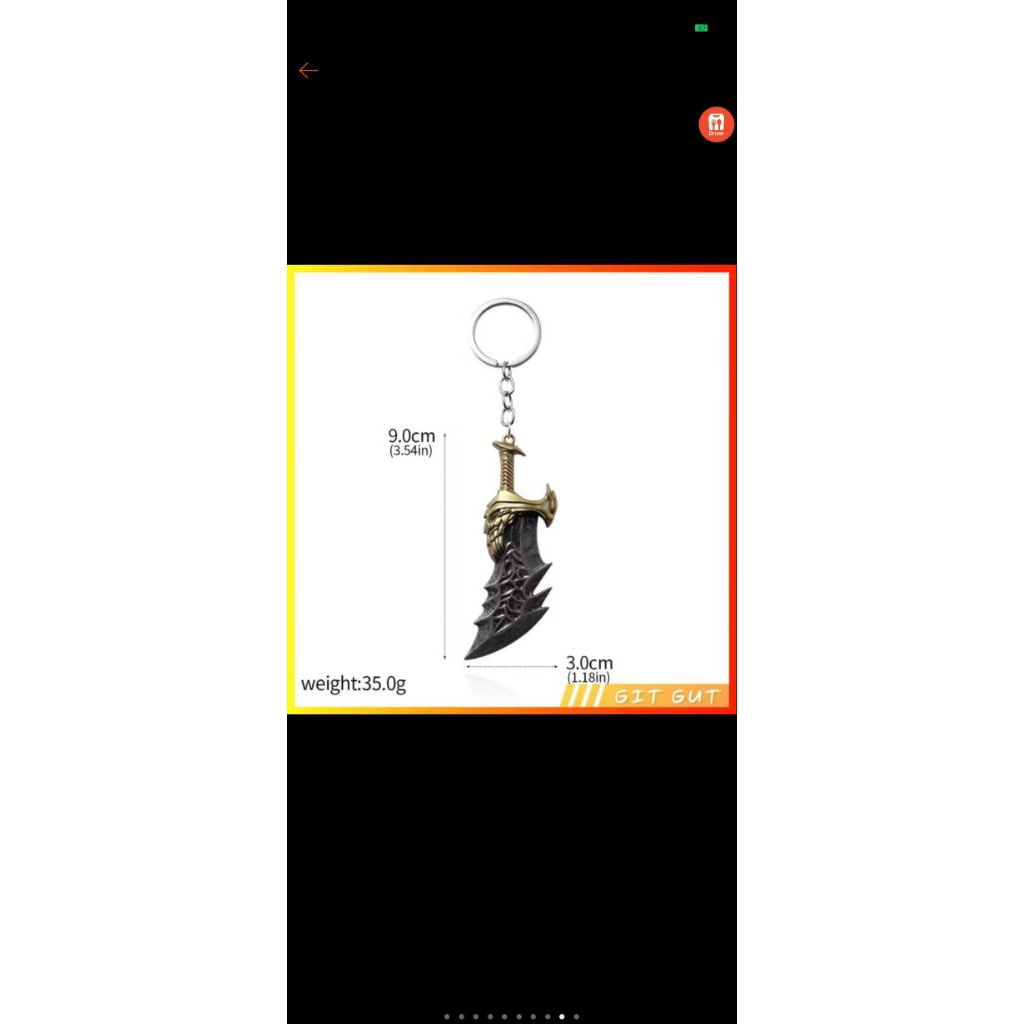 Keychain GOD OF WAR Blade of Chaos