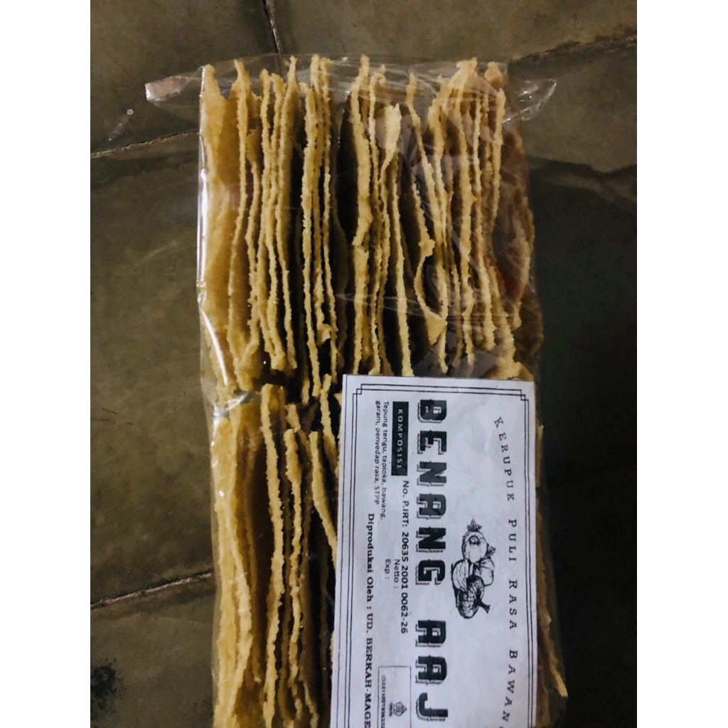 kerupuk puli 1/2 kg merk benang raja asli/kerupuk gendar/ kerupuk 500 gr