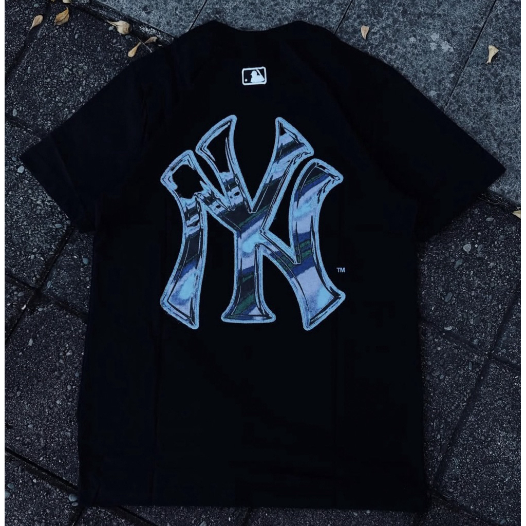 (FREE PAPPER BAG) TSHIRT MLB BLUE PREMIUM MIROR KAOS MLB 20s FULLTAG