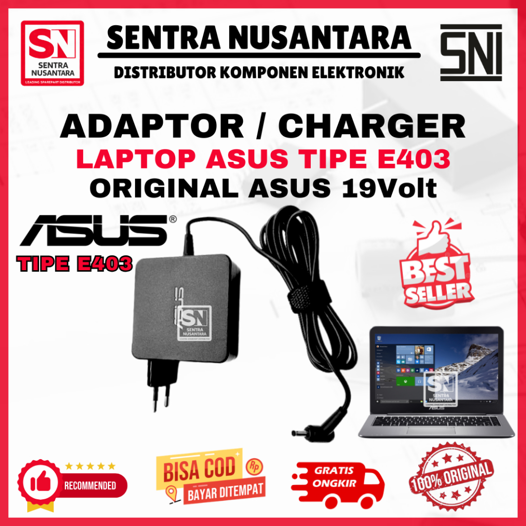Adaptor Charger Laptop ASUS Vivobook E403 Series | Adaptor Laptop ASUS Vivobook E403 Series Kualitas