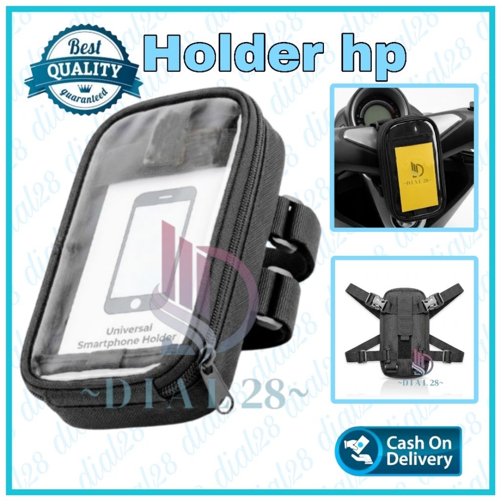 HOLDER HP TAS GO-JEK GRAB OJOL HOLDER TAS MOTOR SMARTPHONE HOLDER