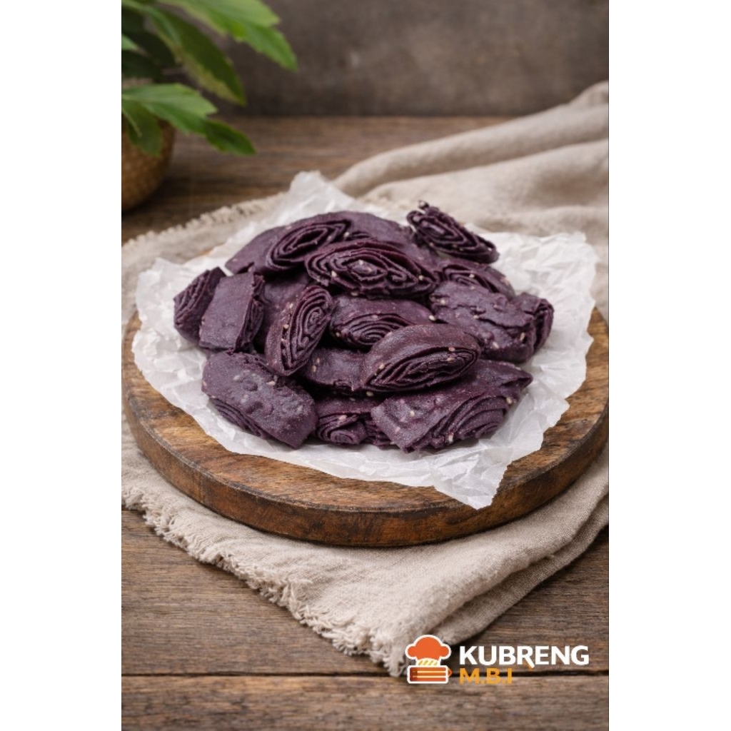 ( 1/2 KG || 500 Gram ) KUE / KRIPIK UBI UNGU GORENG - KUBRENG M.B.I 500 Gram