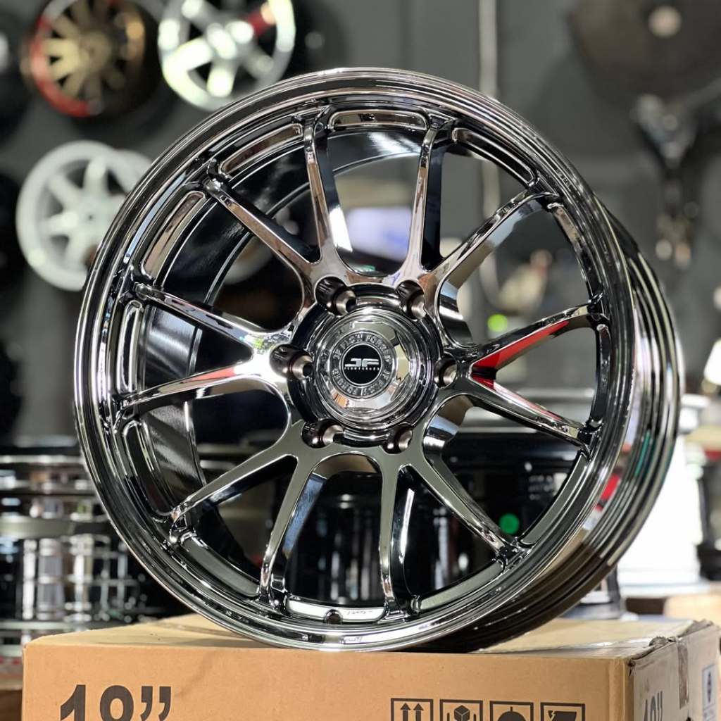 velg racing ring 18 JF LUXURY NF BLACK CROME LEBAR 9 velg mobil r18 Hilux ford everest pajero Ford r