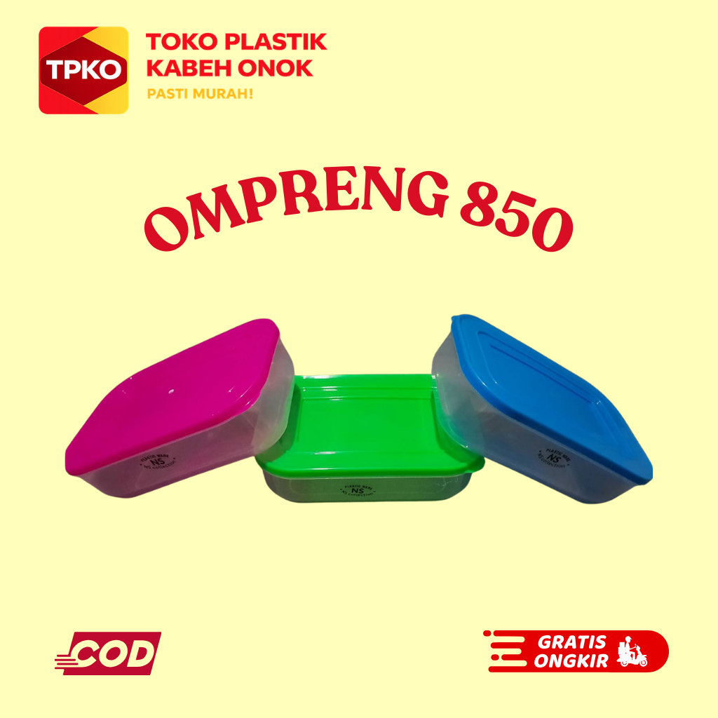 Ompreng Plastik 850 - Kotak Bekal
