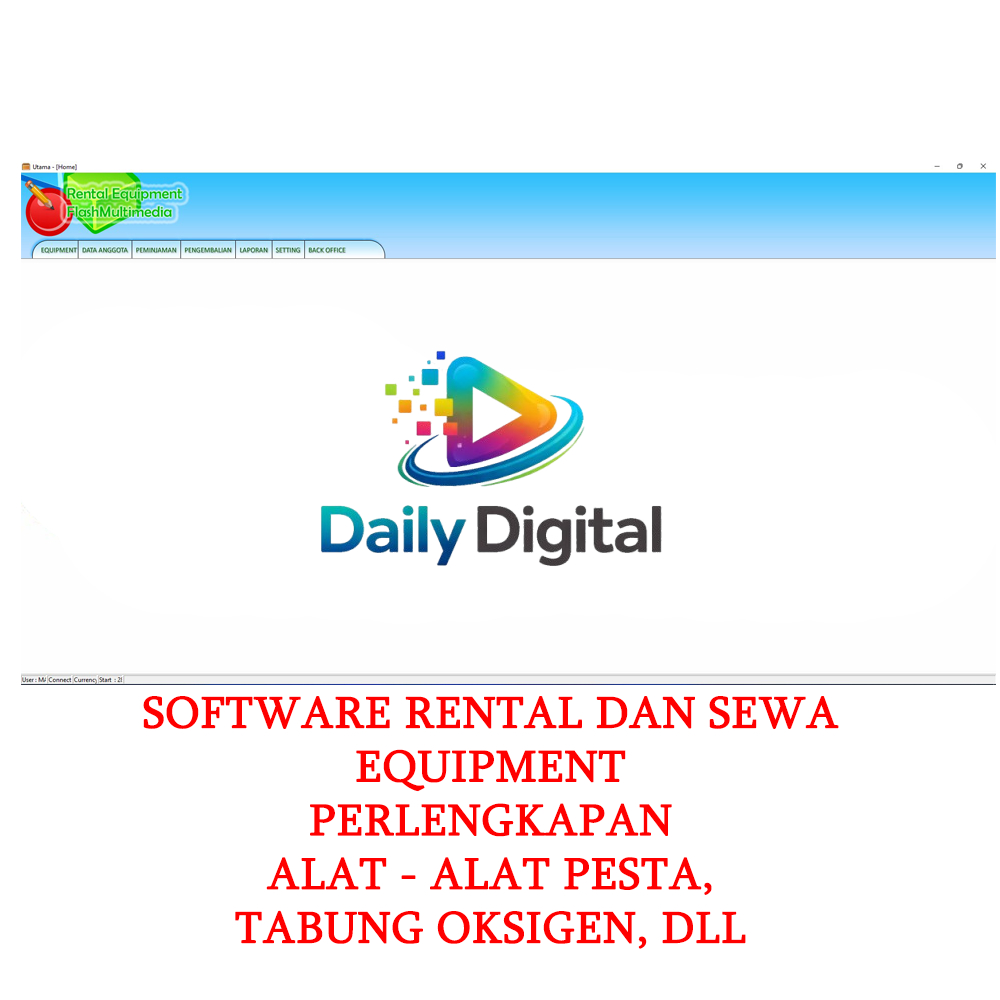 SOFTWARE RENTAL EQUIPMENT / PENYEWAAN ALAT DAN PERLENGKAPAN PESTA / TENDA / TABUNG OKSIGEN DLL