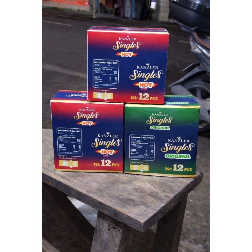 Sosis Kanzler isi 12 Pcs Sosis Kanzler Singles Kemasan Box - Rasa Original, Keju, Hot,
