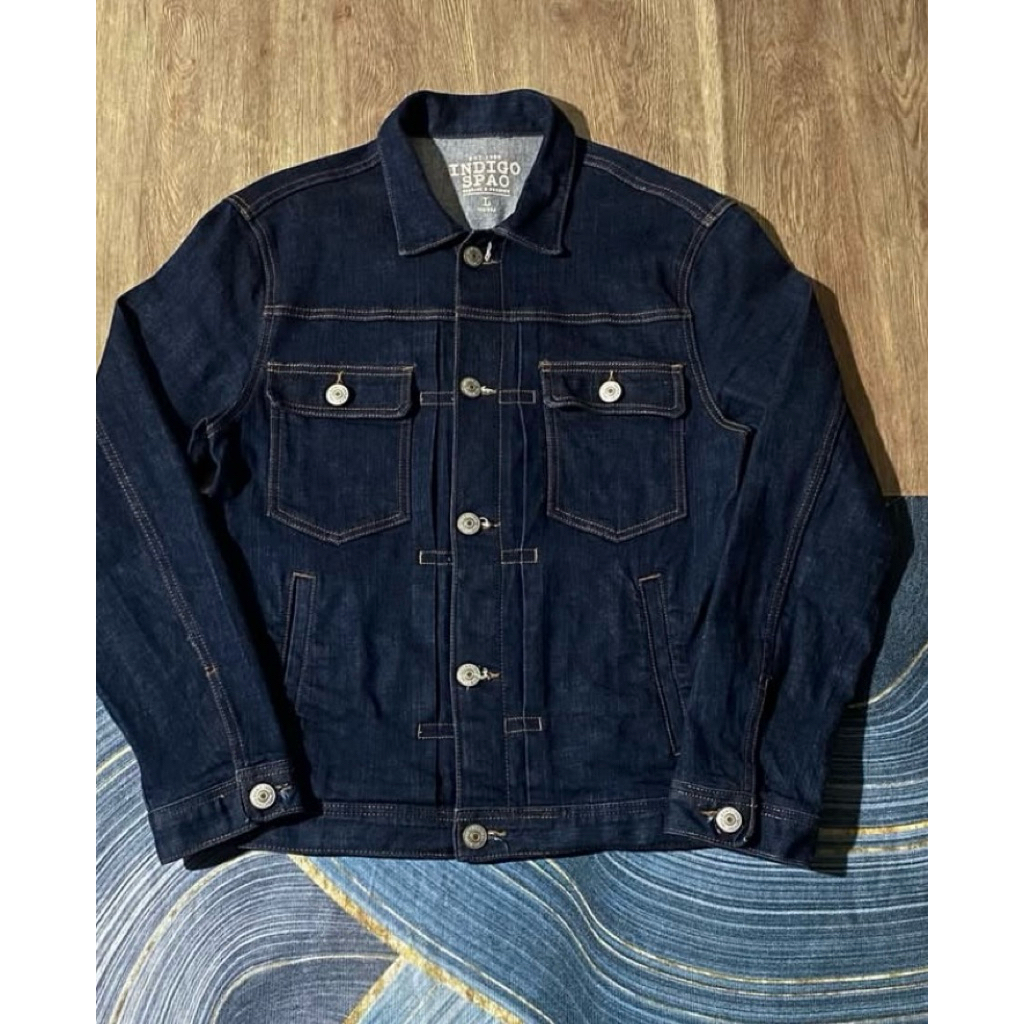 denim jacket indigo spao type 2 selvedge