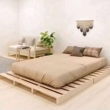 Dipan Kayu Mahoni Solid Anti Rayap Minimalis Dipan Kasur Kayu / alas tempat tidur / tatakan kasur / 
