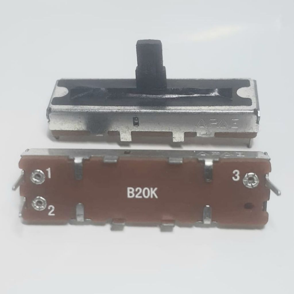 POTENSIO GESER 3,5 CM KAKI 2 -1 B20K potensio geser