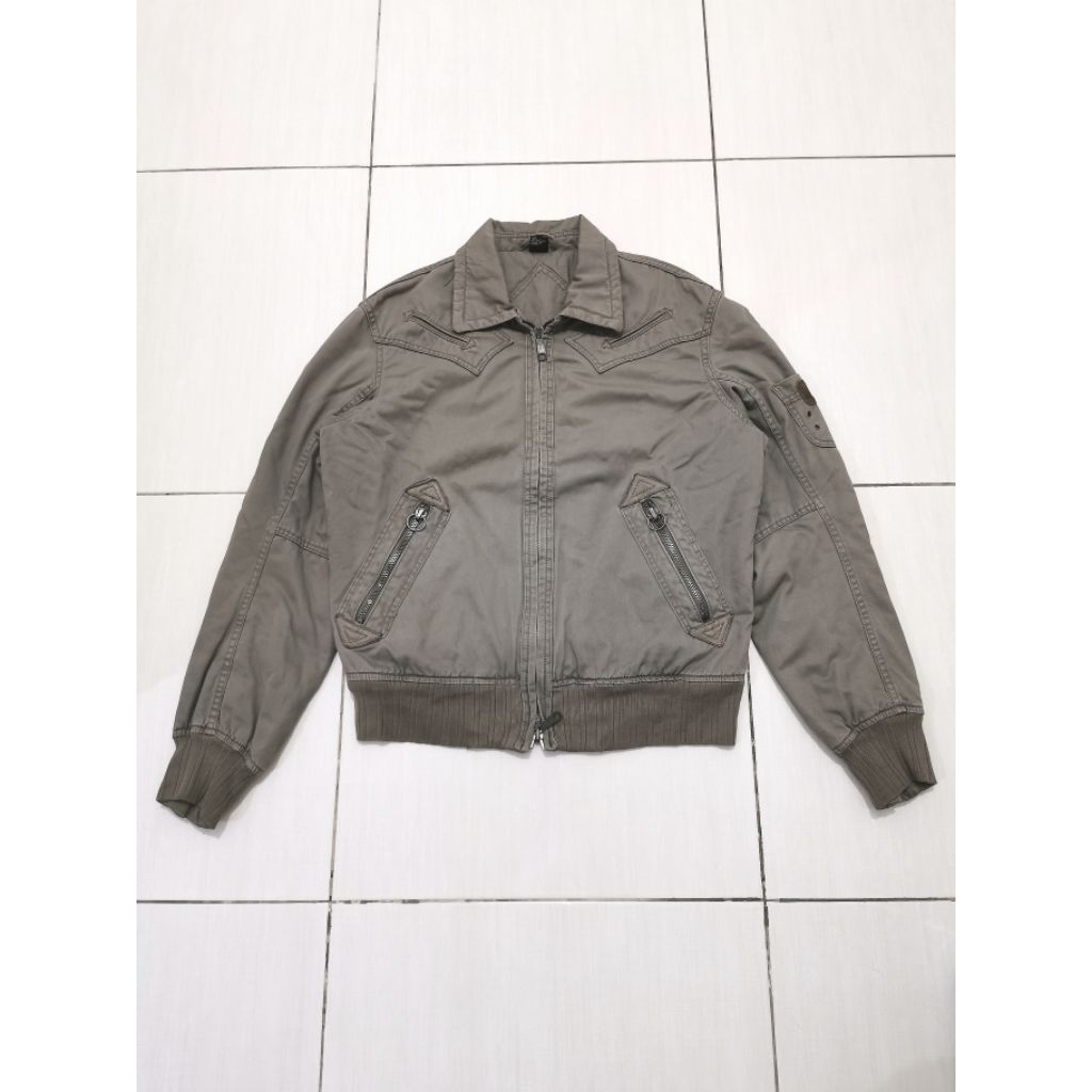 vintage jacket denim militer diesel industri