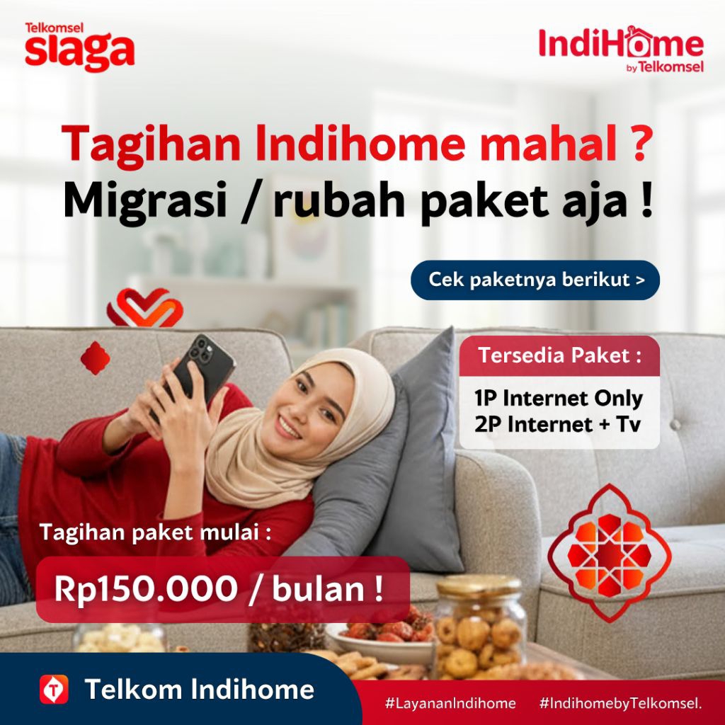 Migrasi / Rubah Paket Wifi Indihome | 10 - 300 Mbps | 1P Internet Only | 2P Internet + T'v | Upgrade