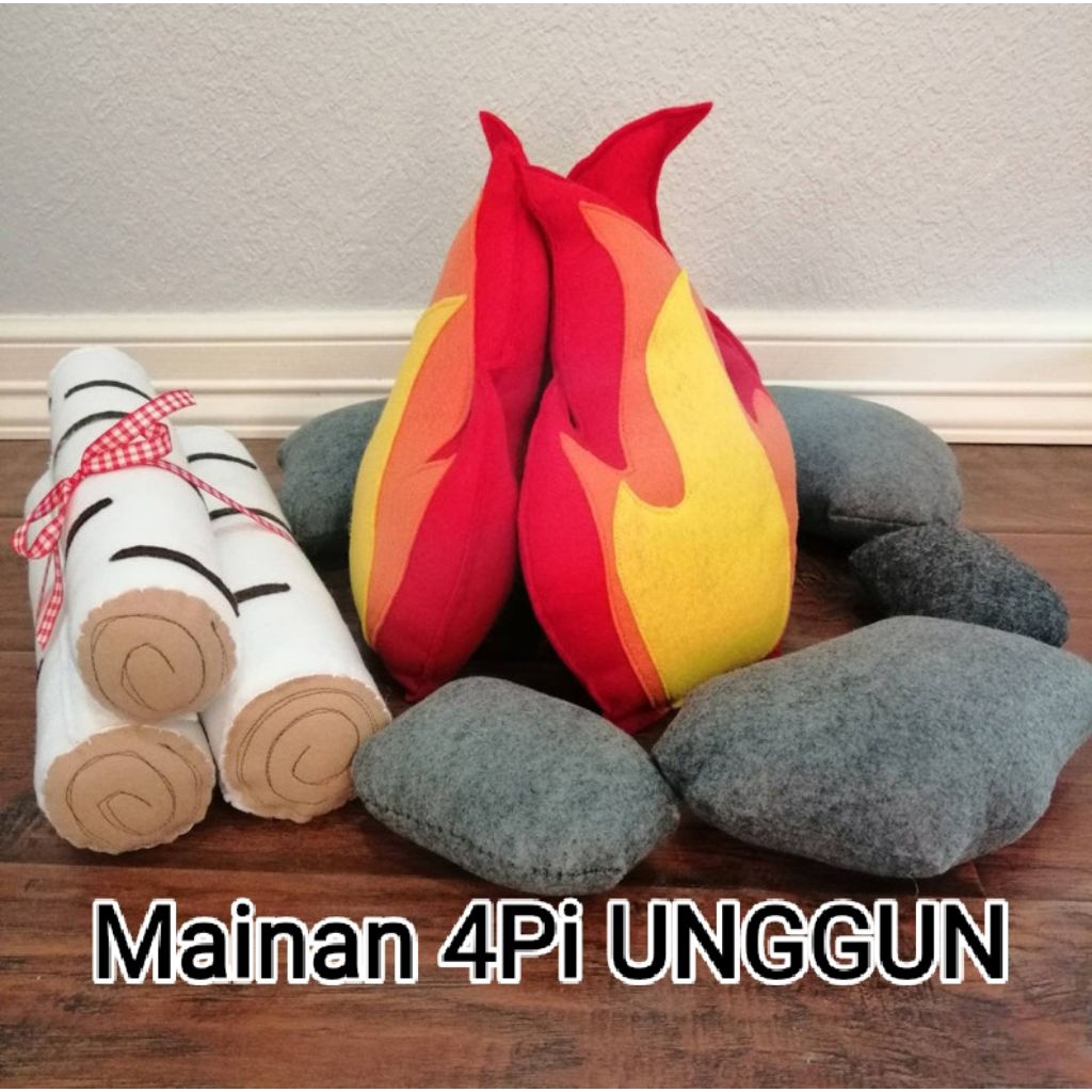 MAINAN API UNGGUN FLANEL/REPLIKA MAINAN CAMPING/MAINAN FLANEL