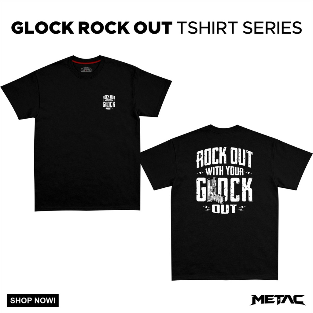 Kaos tactical|GLOCK ROCK OUT| T-shirt Militer premium design |Premium quality|
