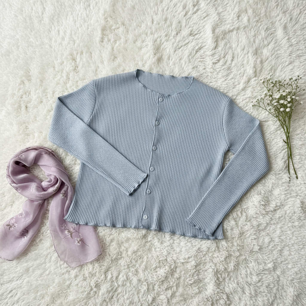 Atasan anak perempuan 1-12 Tahun Crop Ruffle Cardigan Tahun Cardigan Crop Anak Perempuan