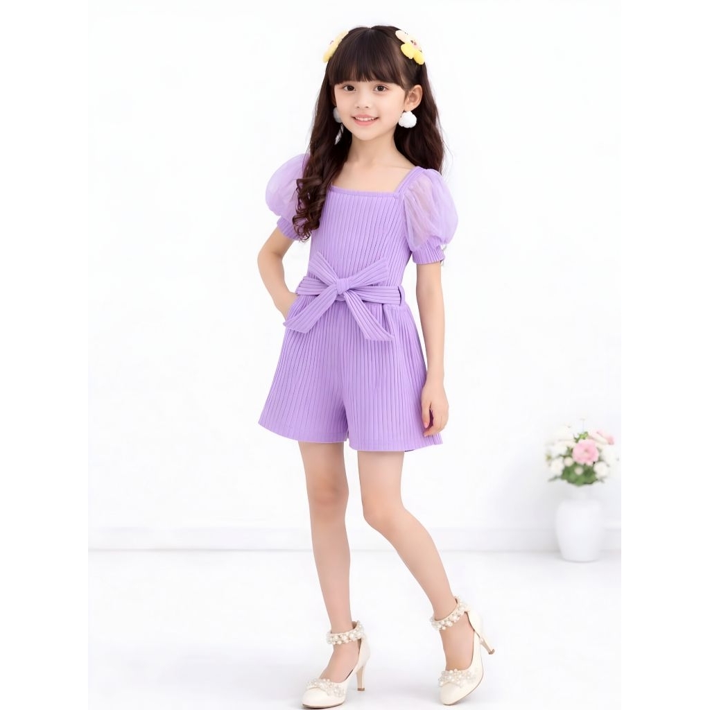 Baju Anak Lucu Korean Style Jumpsuit Kara Usia 3-8 Tahun Jumpsuit Anak Stylish – Outfit Santai & Jal