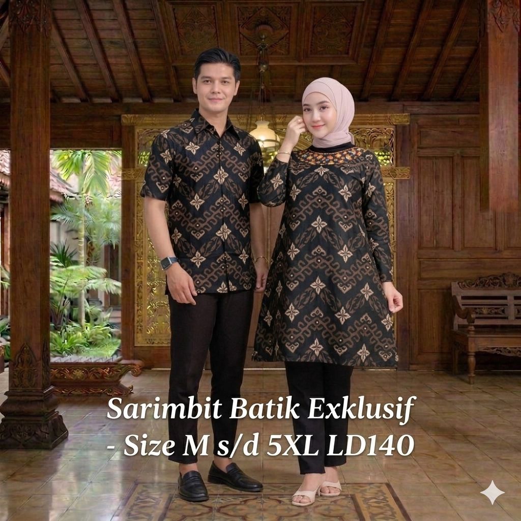 Baju Batik Tunik Couple Jumbo Ld 140 Halus Motif Terbaru