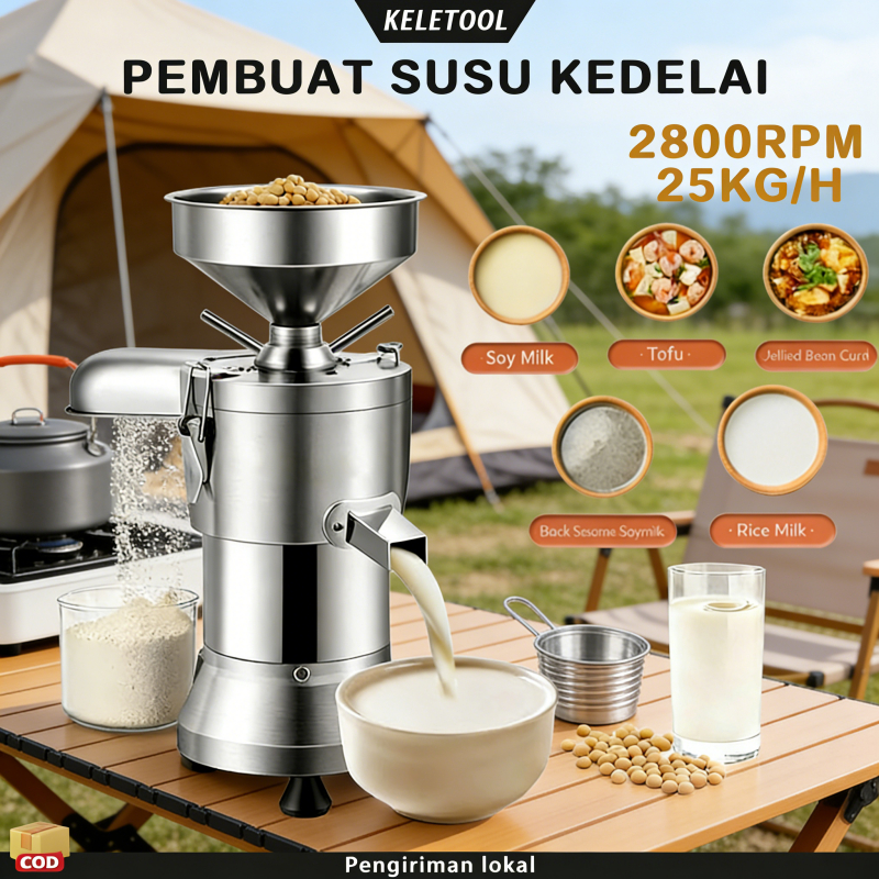 Mesin Giling Susu Kedelai Otomatis Stainless toko sarapan komersial Penggiling Pemisahan Terak mesin