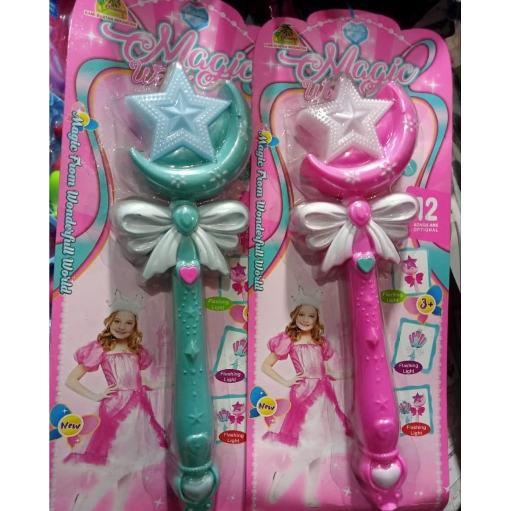 Mainan Tongkat Ajaib Princess Frozen - Musik & Lampu, Aman untuk Anak, Pengalaman Bermain Ajaib