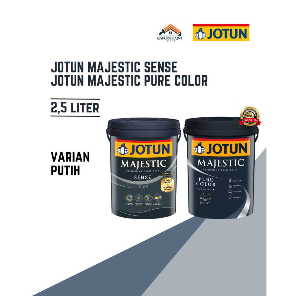 Cat Tembok Jotun Majestic Sense Jotun Majestic Pure Color 2.5 Liter - Putih | Cat Dinding Jotun