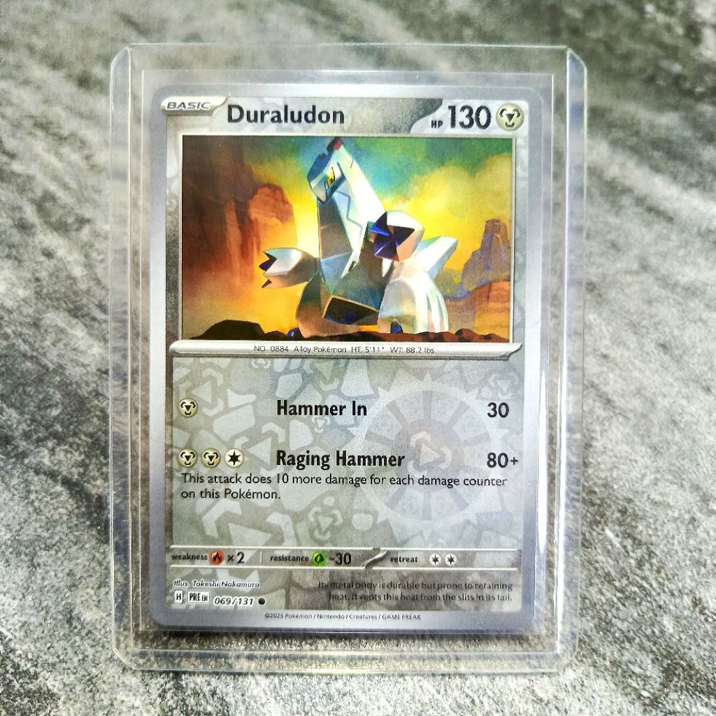 kartu pokemon original english duraludon holo reverse dapat toploader