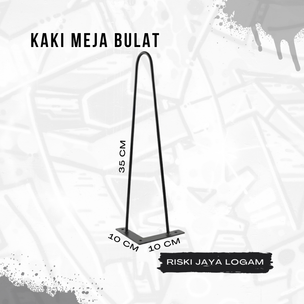 Kaki Meja Bulat Hairpin Legs Besi Tebal Minimalis Kaki Meja Kursi Kafe Industrial