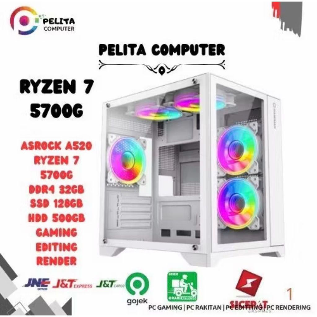 PC AMD RYZEN 7 5700G DDR4 16GB SSD 512gb
