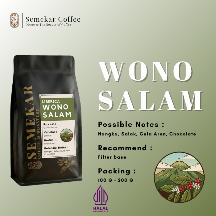 Semekar Coffee - Biji Kopi Liberica Wonosalam Specialty Roasted Beans