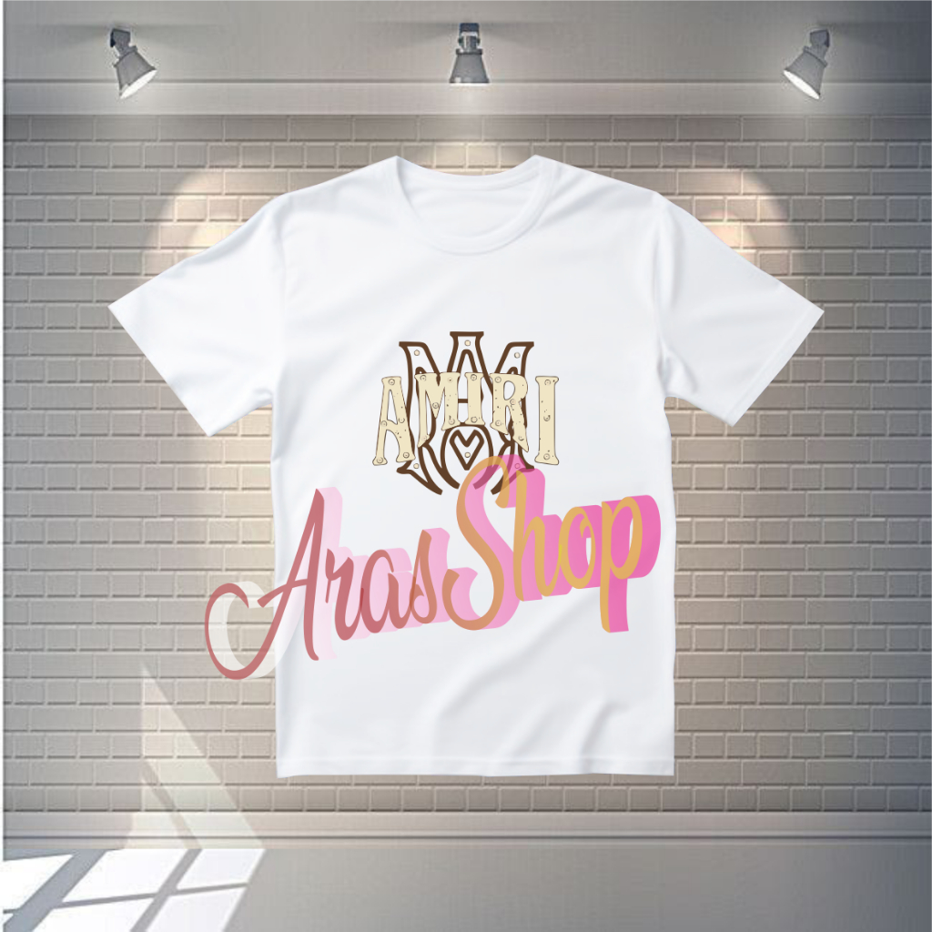 Kaos Pria Wanita Amiri AM  Tshirt Baju Amiri Bahan Combed 24s Unisex