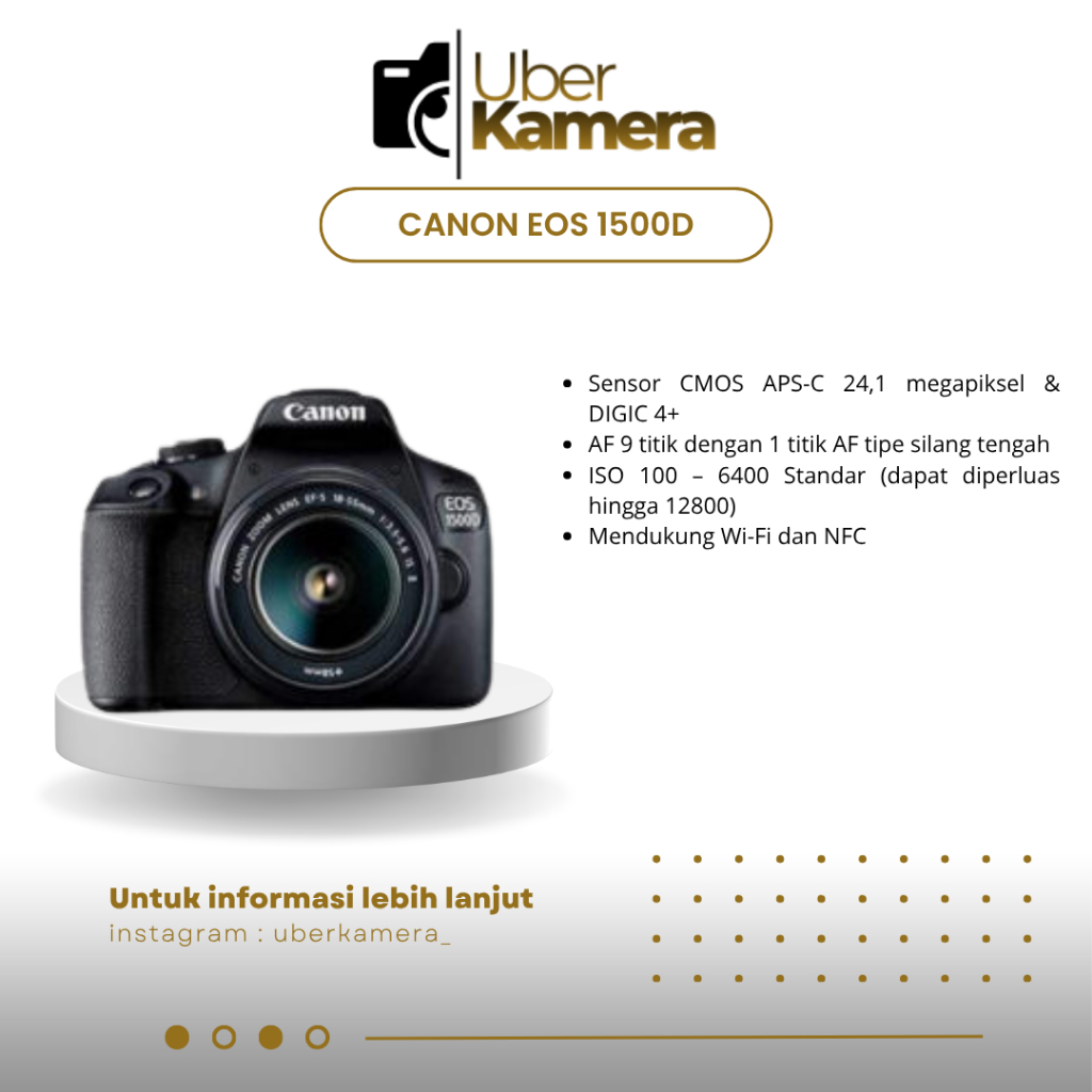 KAMERA DSLR CANON EOS 1500D KIT 18 55MM
