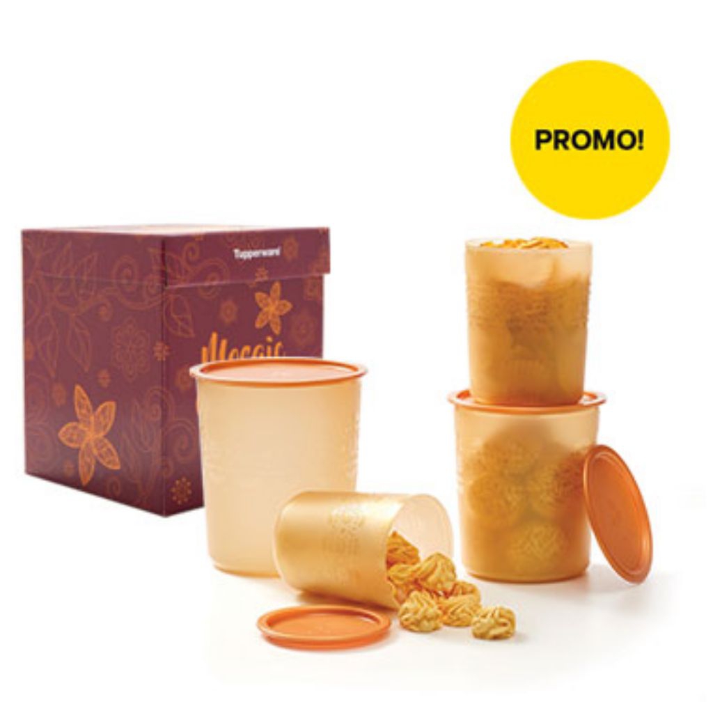 TUPPERWARE TOPLES MOSAIC SET GOLD