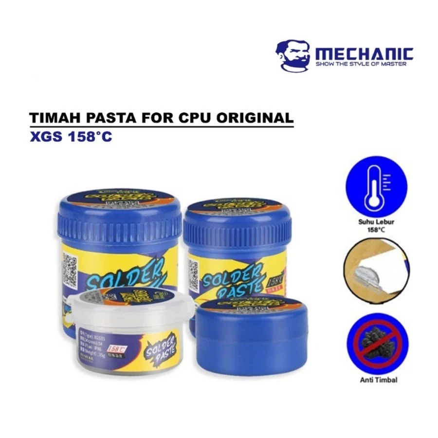 Mechanic XGS 158°C timah cair - pasta solder - timah pasta for CPU Original