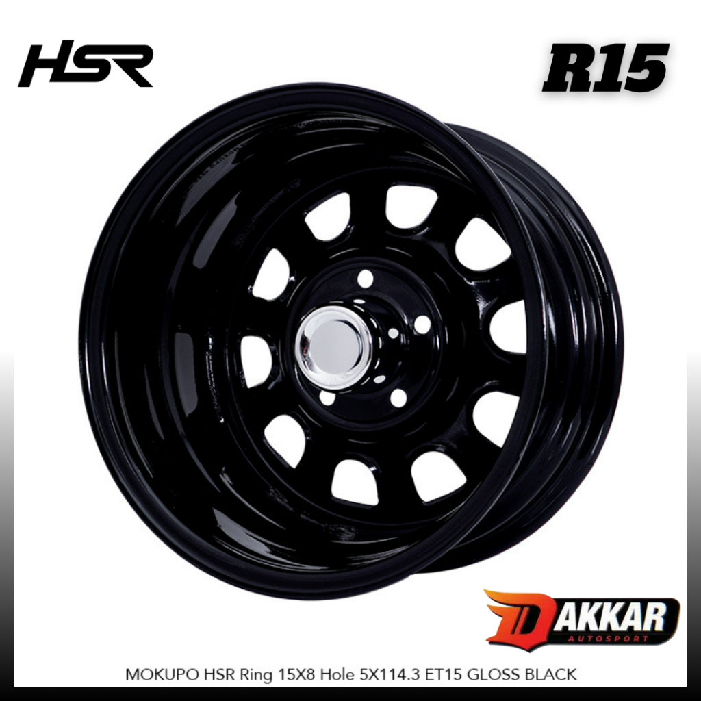 VELG MOBIL KALENG RING 15 HSR MOKUPO R15 UNTUK TARUNA , ESCAPE , L300 , CHEROKEE , HILUX SC