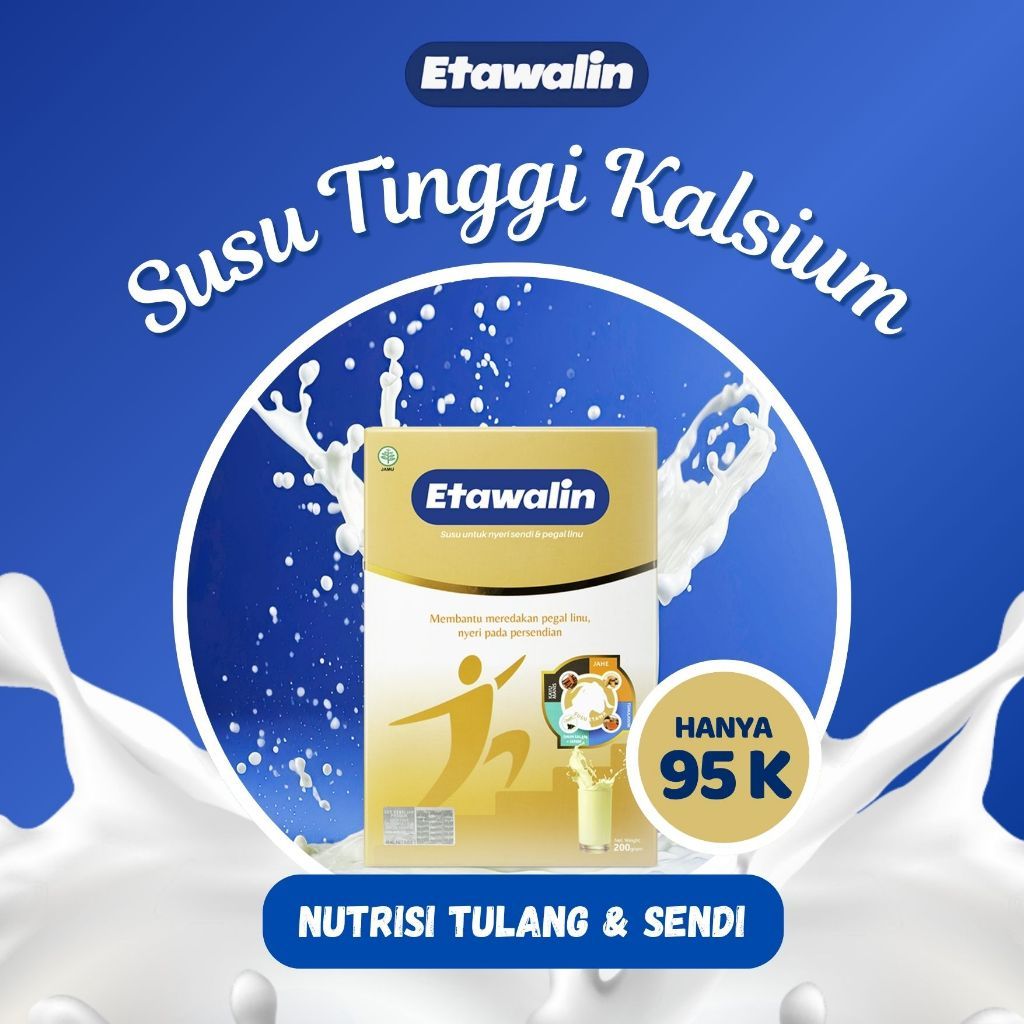 Etawalin Susu Herbal Tinggi Kalsium Atasi Asam Urat Nyeri Sendi Pegal Linu Rematik Kepadatan Tulang 