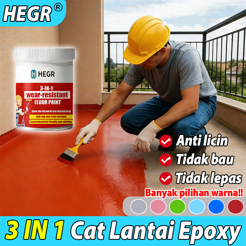 Banyak warna pilihan Cat Epoxy Lantai Self Flow 1Kg Kuat Tahan gesek dan timpa Cat Lantai Epoxy Lant