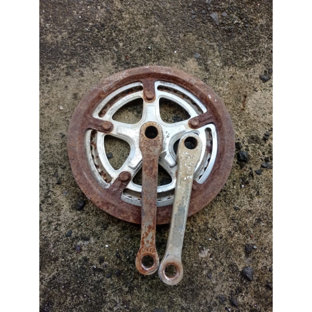 Crankset sepeda balap jadul gigi 48,40 antiq Second