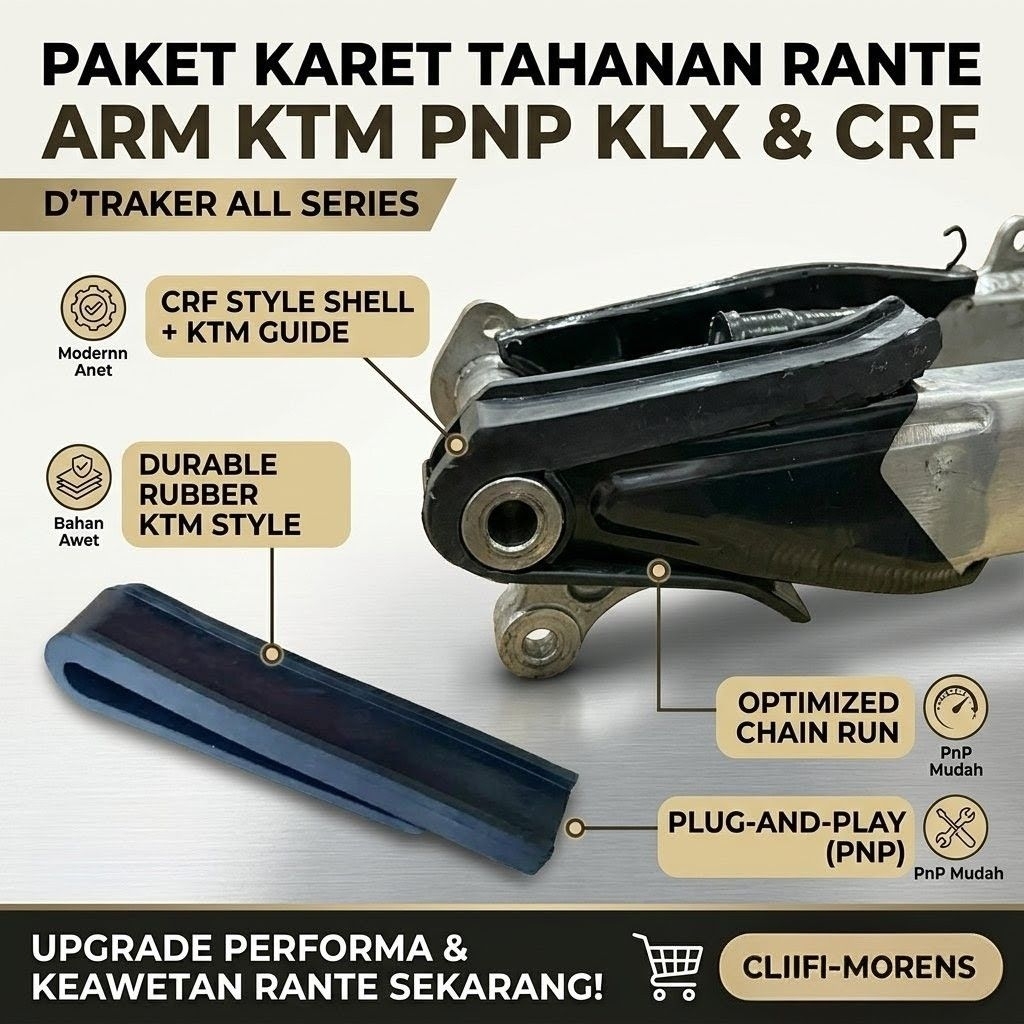 Karet Bantalan Rantai KLX 150 Dtracker CRF PNP Arem Model KTM Chain Slider Tahan Gesek