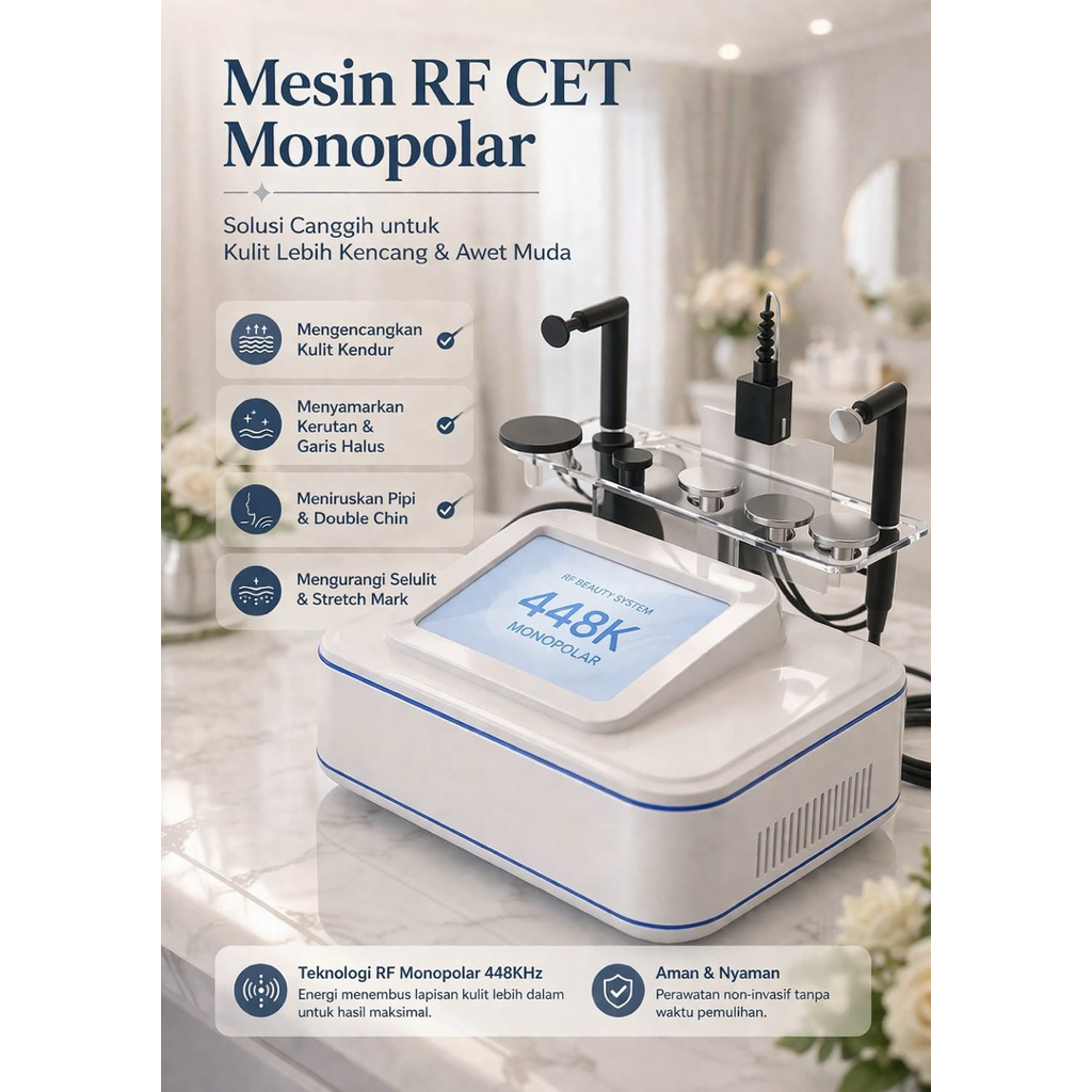 RF MONOPOLAR KERIPUT, PENGENCANGAN, SLIMMING