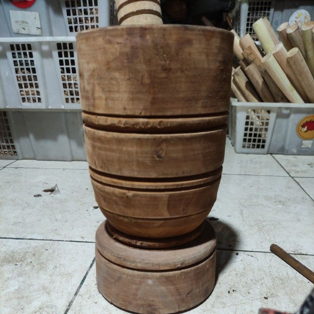 lesung kayu jati uk.6 inci