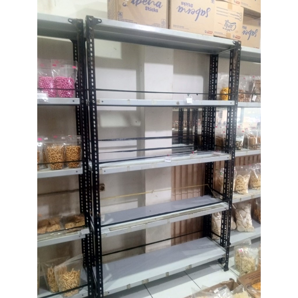 Rak Besi Siku Bekas 5 Susun/tingkat uk. 30x120x200 dan 50x120x200